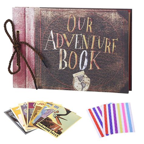 Our Adventure Book, Up Scrapbook with Movie Postcards, Wedding and Ann