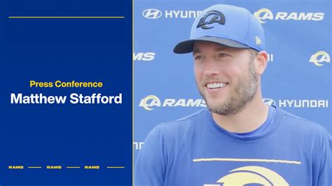 Rams Quarterback Matthew Stafford Talks Throwing During 2023 Otas And