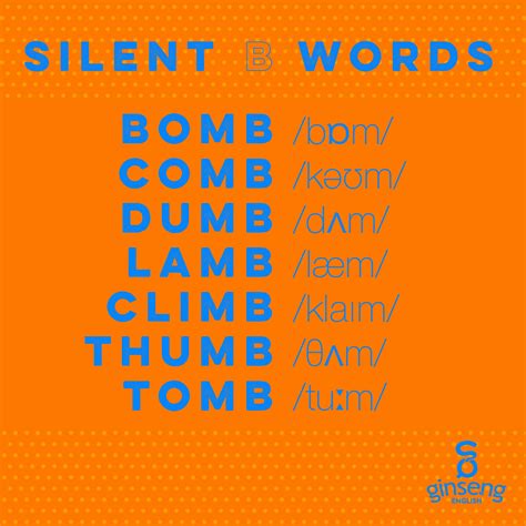 Silent B Words | Ginseng English | Learn English