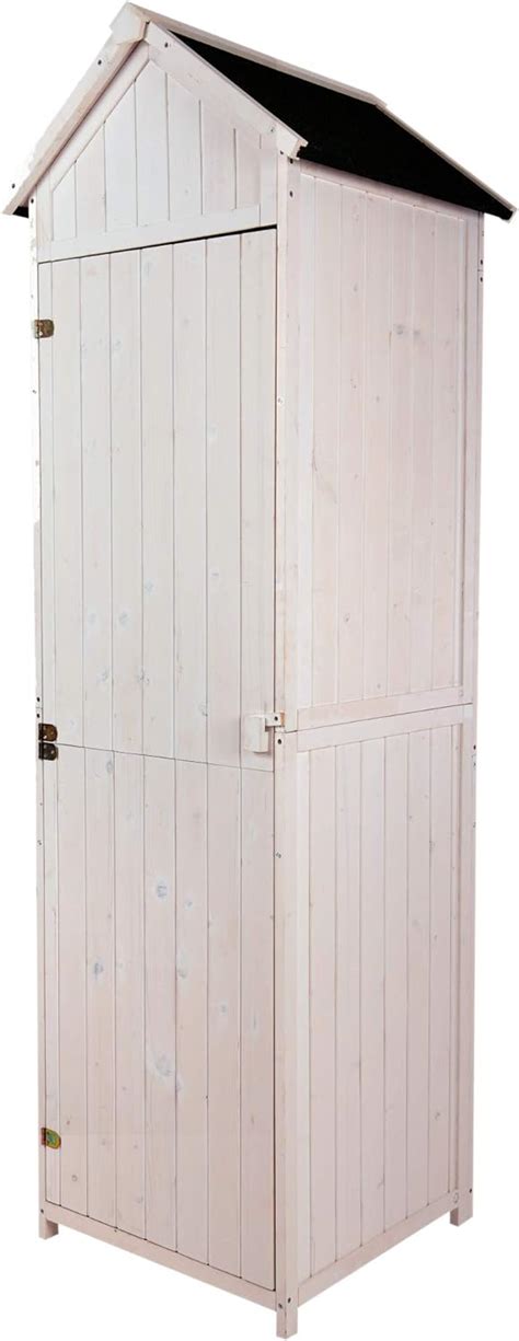 Outsunny Armoire abri de Jardin Remise pour Outils 3 étagères Porte