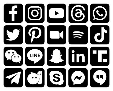 Collection Of New Popular Social Media Icon Facebook Instagram