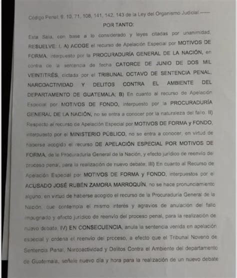 Anulan Condena Contra Jos Rub N Zamora Ordenan Repetir Juicio