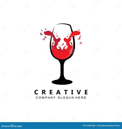 Sparkling Wine Glass Logo Icon Vector Cafe Inspiration Template