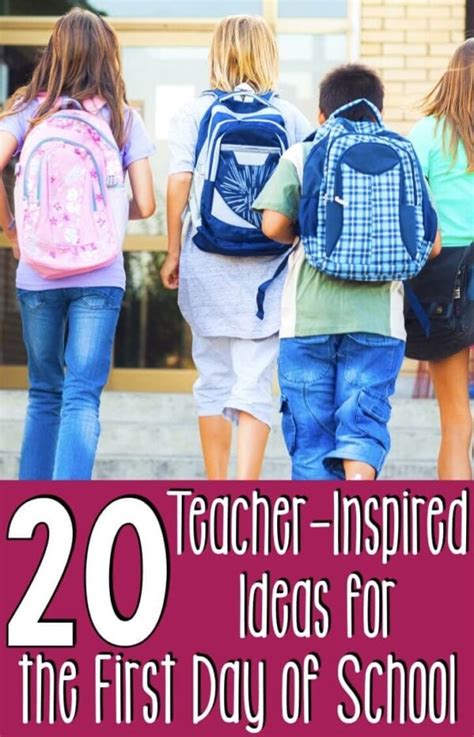 40+ First Day of School Activities - Teacher Inspired Ideas