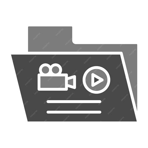 Premium Vector Movie Folder Icon