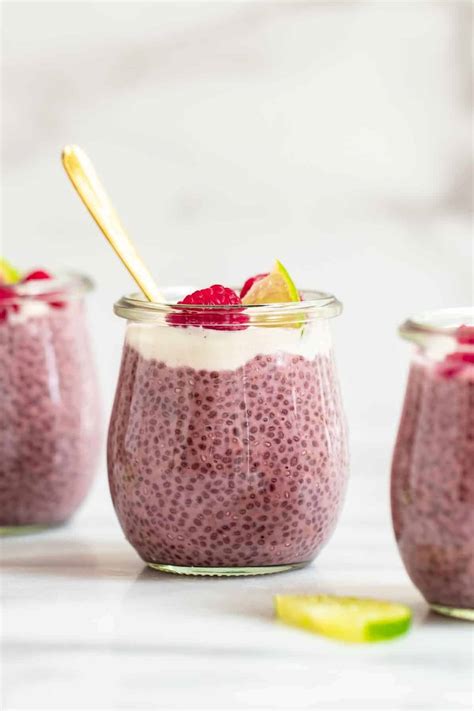 Vegan Raspberry Lime Chia Pudding Eat With Clarity