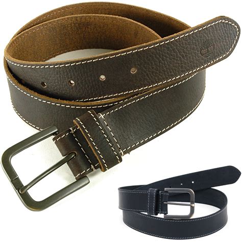 Timberland Mens Belt Genuine Boot Leather Dressy Classic Belts Casual or Dress | eBay