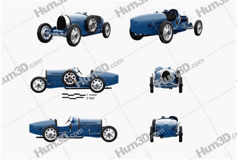 Bugatti Type 35 1924 Blueprint Template - 3DModels.org