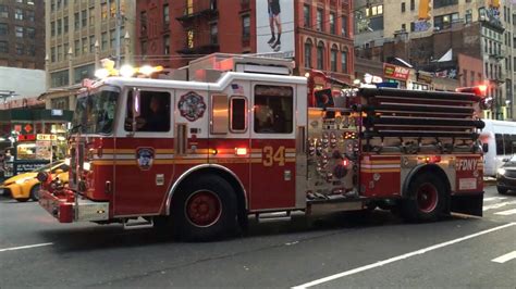 Fdny Engine 34 Responding Modified On 8th Avenue In Hells Kitchen