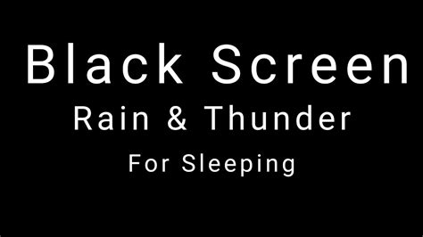 Heavy Rain And Thunder Sounds For Sleeping Black Screen Youtube