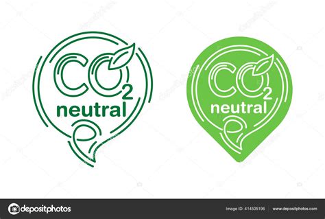 Co Neutral Emblem In Thin Line Stock Vector Image By Dmitrynew