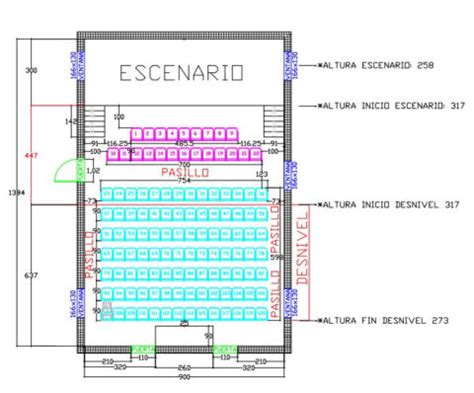 Plano Instalaci N Butacas Para Cines Fabricante De Telones Para Teatros