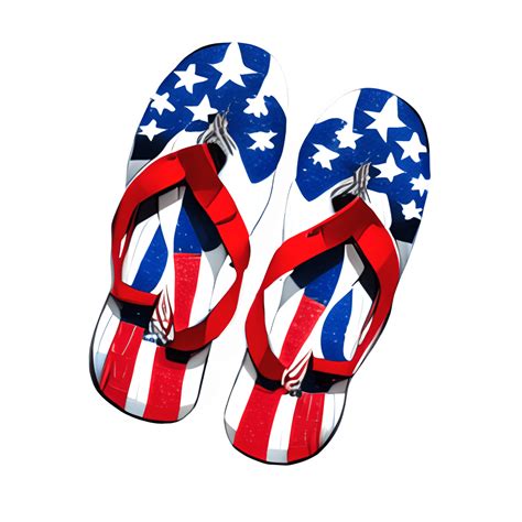 American Flag Flip Flops In Red White And Blue · Creative Fabrica