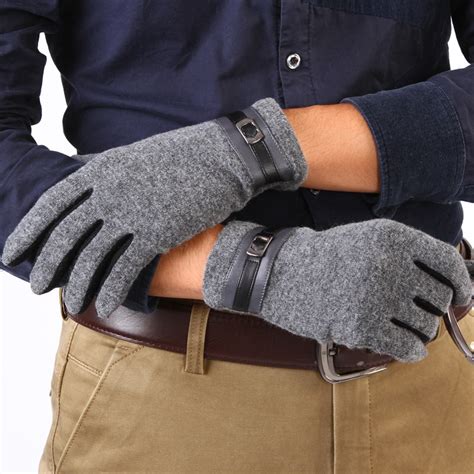 Classical Mens Winter Warmer Wool Gloves Cosy Gloves