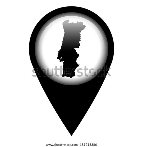 Vector Pin Map Portugal Stock Vector Royalty Free 181218386 Shutterstock