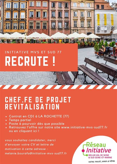 Initiative Recrute Son Ou Sa Che Fe De Projet Revitalisation Des