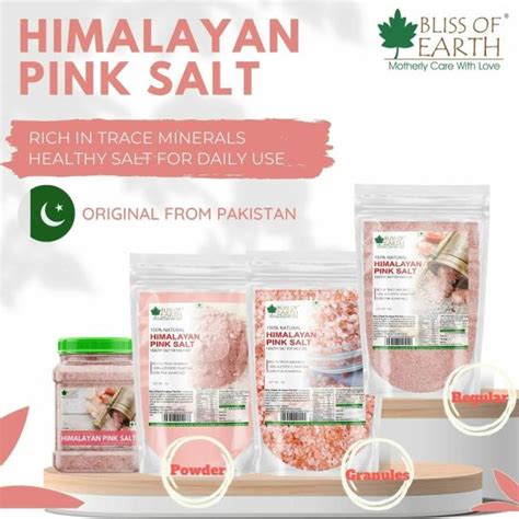 Bliss Of Earth Kg Granular Pakistani Himalayan Pink Salt Non Iodized