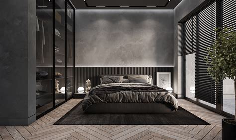 Modern Dark Bedroom :: Behance