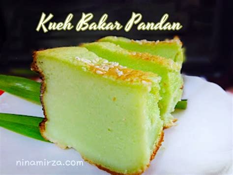 Resepi Kuih Bakar Pandan Blend Je Nina Mirza