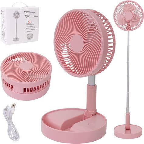 Portable Desk Fan Foldable Fan Pedestal Stand Floor Fan Adjustable