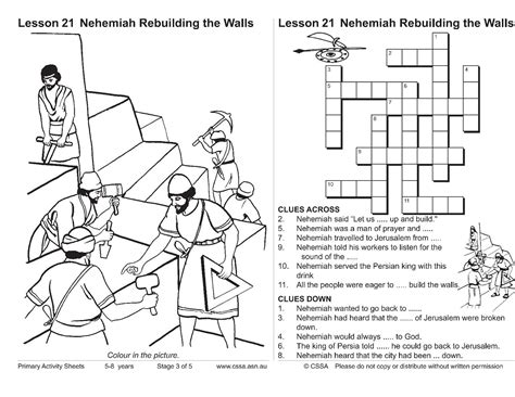 Nehemiah Builds The Walls Of Jerusalem Cssa Primary Stage 3 Lesson 21