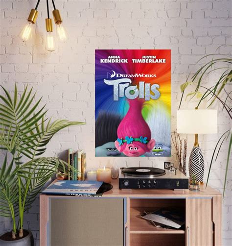 Trolls 2016 Trolls Movie Poster Print, Room Decor, Movie Art, Gifts for ...