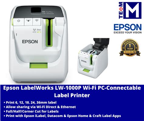 Epson Labelworks Lw P Wi Fi Pc Connectable Label Printer