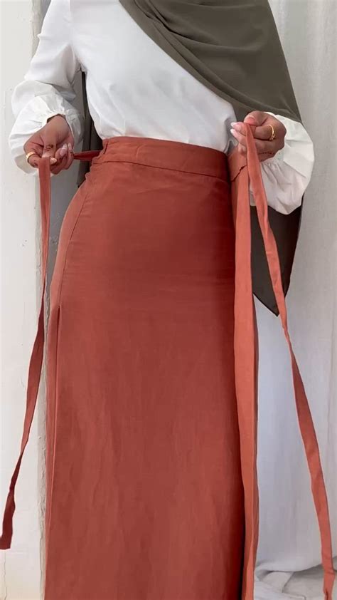 Retro Embroidered Knot Front Maxi Skirts For Women Maxi Skirts For