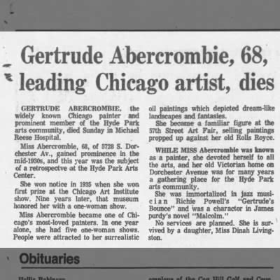 Obituary For Gertrude Abercrombie Aged Newspapers