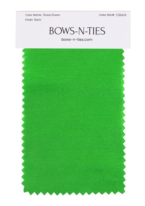 Green Satin Fabric Swatch | Grass Green Fabric Swatch for Men's Wedding ...