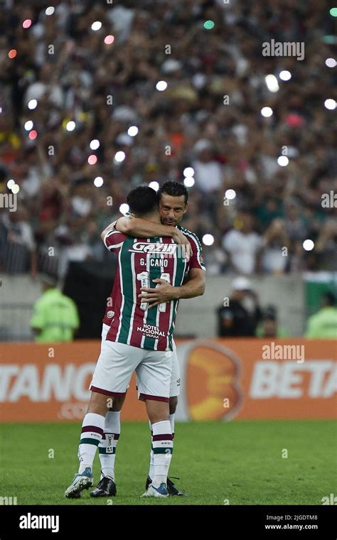 Germ N Cano E Fred Do Fluminense Durante A Partida Entre Fluminense E