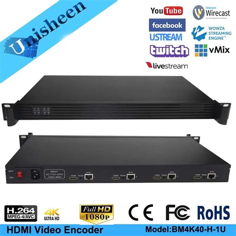 MPEG 4 AVC H 264 4K UHD 4in1 HDMI Video Encoder HDMI Transmitter Live