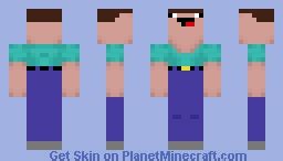 Derp Face Steve Minecraft Skin