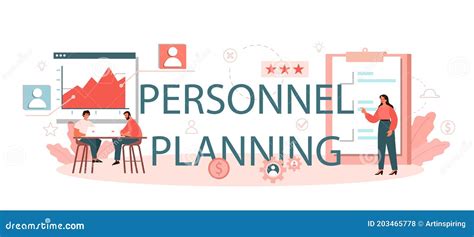 Personnel Planning Typographic Header Staff Management And Empolyee