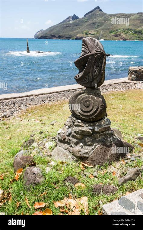 Tiki Stone Sculpture Site Of Temehea Site For Art Renewal Of The