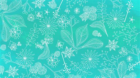 Turquoise Floral Wallpapers - Top Free Turquoise Floral Backgrounds ...