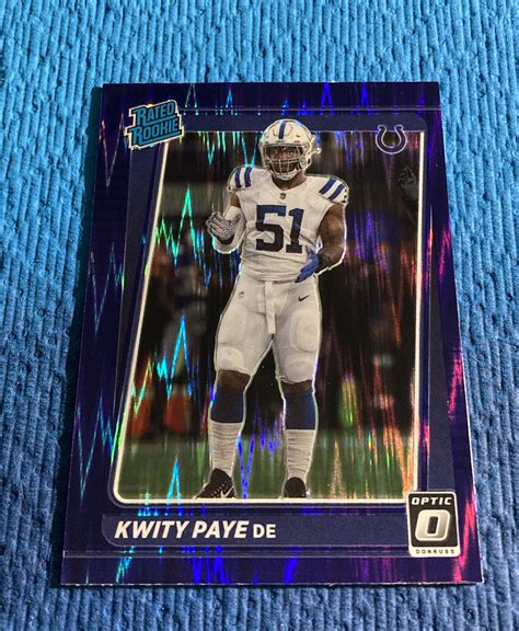 2021 Donruss Optic Kwity Paye Purple Shock Prizm Rated Rookie RC 248