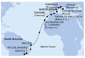 Travessia Brasil Europa MSC SEAVIEW 2025 Elle Prime Viagens