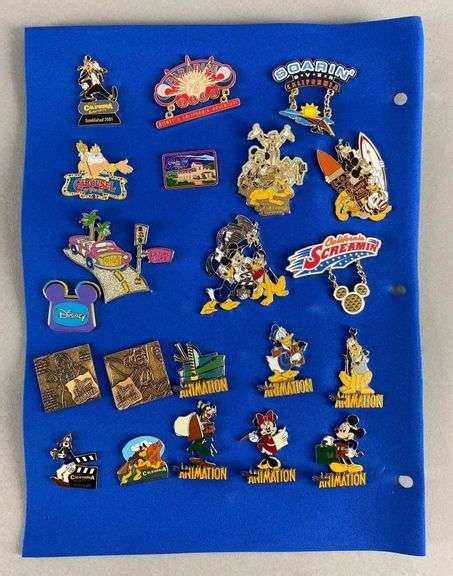 Group Of 21 Disney Enamel Pins Matthew Bullock Auctioneers