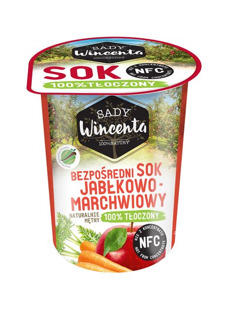 Naturalnie mętny sok jabłkowo marchwiowy 200 ml Sady Wincenta