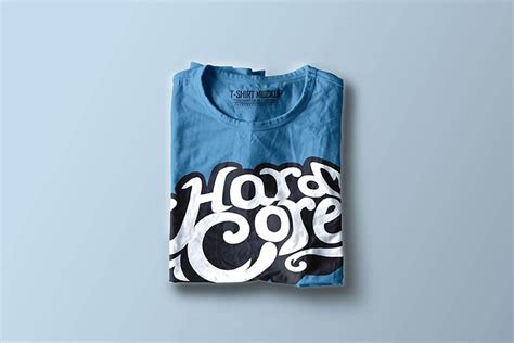 Download This Folded T-Shirt Mockup in PSD - Designhooks