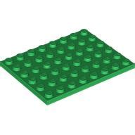 LEGO Plate 6x8 grön 303628 R507 LEGO Plattor LEGO Klossar