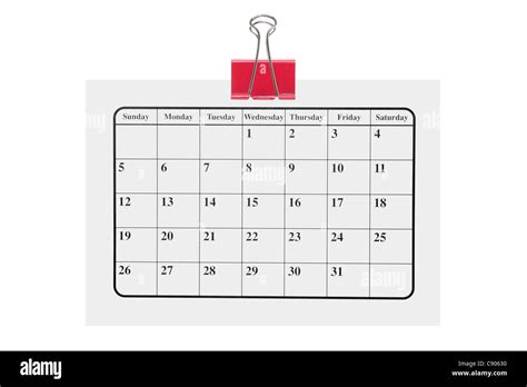 Calendar Cut Out Stock Images Pictures Alamy