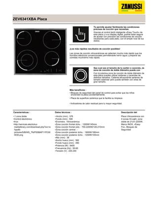 Manual Zanussi Encimera Zev Xba Pdf