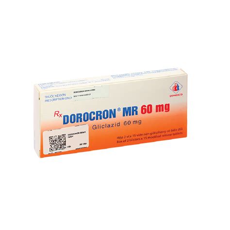 Thuốc Dorocron MR 60mg điều trị đái tháo đường type 2 2 vỉ x 15 viên