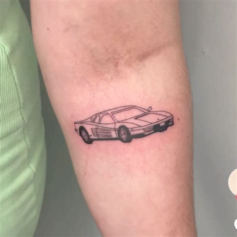 White Ferrari Tattoo