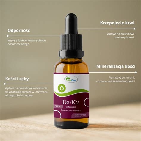 Witamina D3 4000 IU K2MK7 FORTE Krople 30 Ml Zdrowa Paczucha