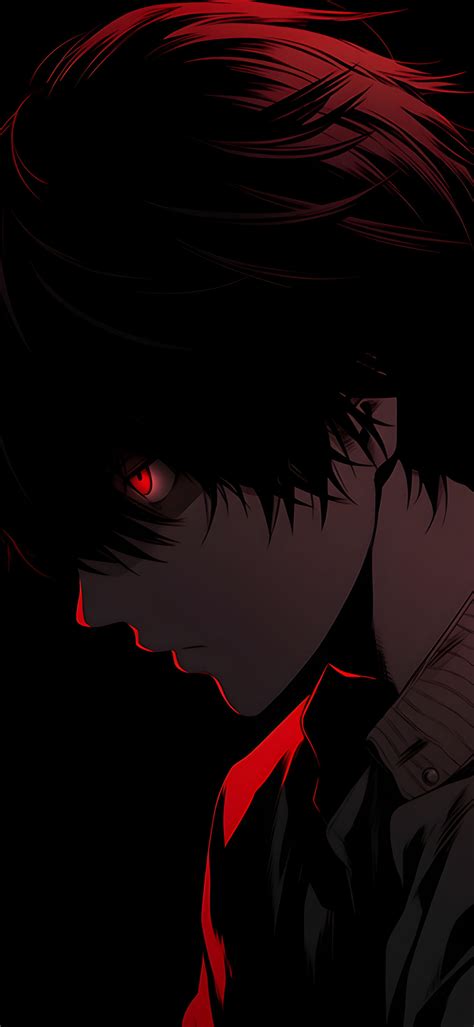 Death Note L with Fiery Red Eyes Wallpapers - Anime Wallpapers