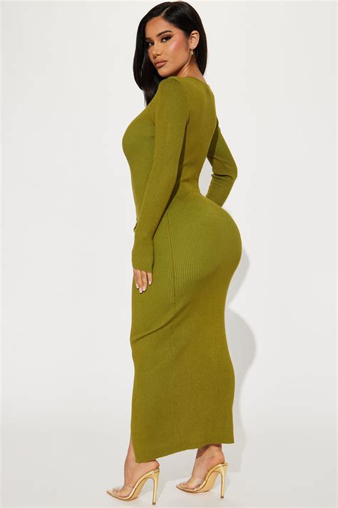 Audrie Ribbed Maxi Dress Olive Fashion Nova Dresses Fashion Nova