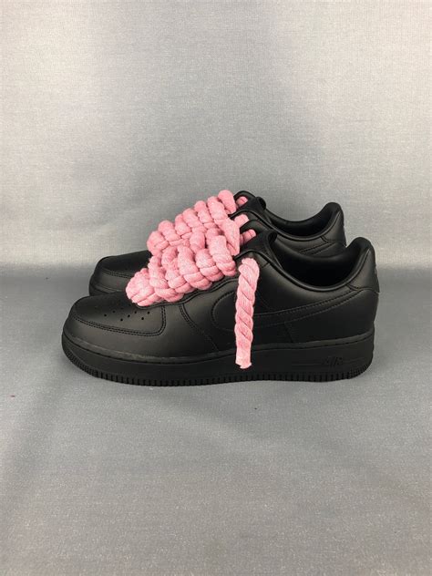 Af1 Black Rope Forces Rosa Ropez4u